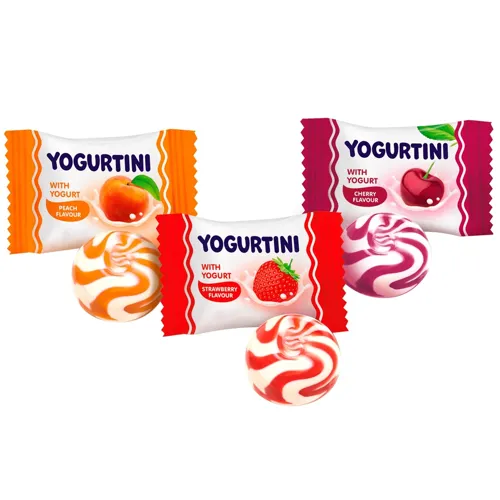 Цукерки Roshen Yogurtini мікс карамельні