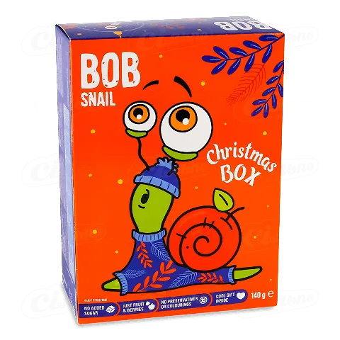 Набір цукерок Bob Snail Різдвяний бокс з іграшкою, 140г