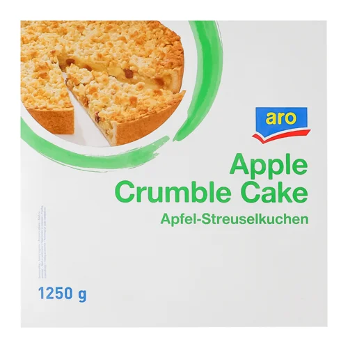 Пиріг Швидкозаморожений Яблучний З Посипкою ARO, к/у, 1.25 кг