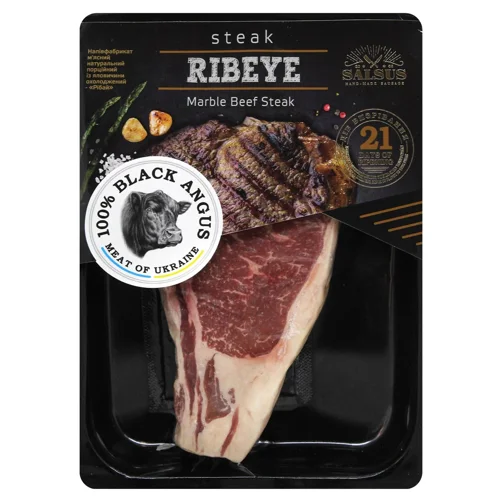 Стейк Salsus Рібай Преміум з кісткою охолоджений 550г