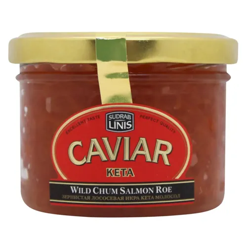 Ікра дикого лосося Sudrablinis Кета преміум червона 200г