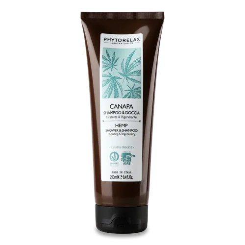 Шампунь-гель для душу Зволожуючий Hemp Vegan&Organic Phytorelax, 250мл