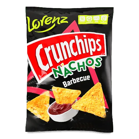 Чіпси Lorenz Crunchips начос зі смаком барбекю, 190г