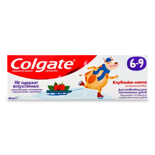 Зубна Паста Дитяча З Фторидом, Полуниця-М'ята, Colgate, 60мл