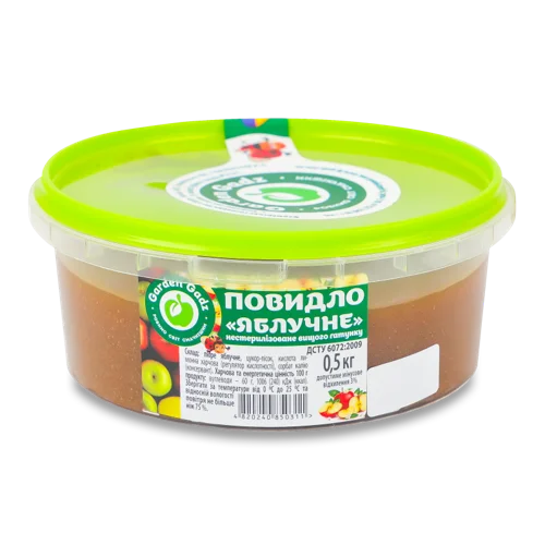 Повидло Нестерилізоване Яблучне, н/к, п/у 0.5 кг