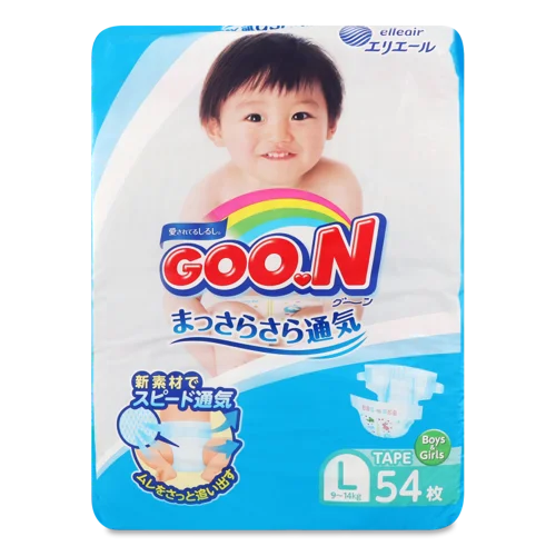 Дитячі Підгузки Гігієнічні Goo.N, 9-14 кг, 54 шт, в/ґ