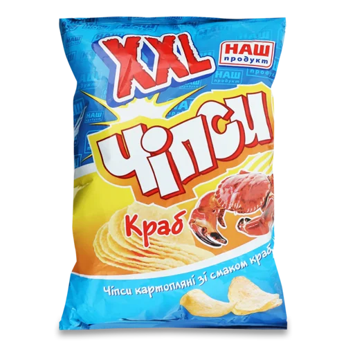 Чіпси Картопляні Вищого Ґатунку З Смаком Краба, 140г