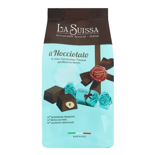 Цукерки шоколадні з цілими ядрами фундука Nocciolato La Suissa м/у 120г