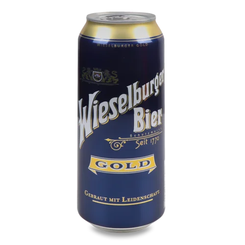 Пиво Wieselburger Gold, Світле, Вищого Ґатунку, З/Б, 0.5л