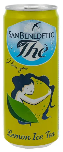 Напій безалкогольний негазований пастеризований Lemon Ice Tea San Benedetto з залізної банки 0.33л