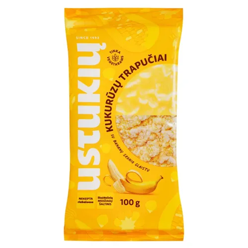 Хлібці кукурудзяні Ustukiu у банановій глазурі 100г