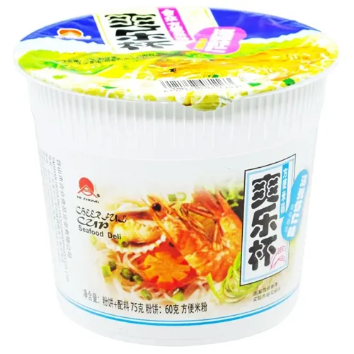 Вермішель Hezhong рисова зі смаком морепродуктів швидкого приготування 75г