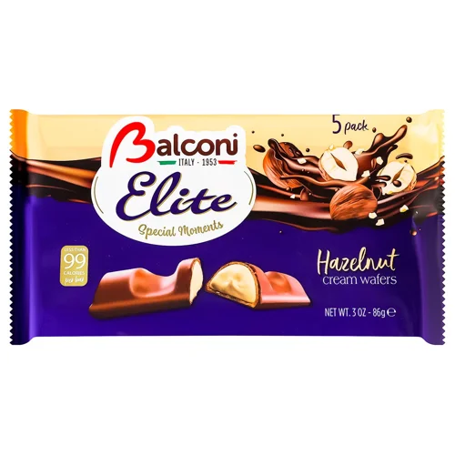 Батончики вафельні Balconi з горіховим кремом 86г
