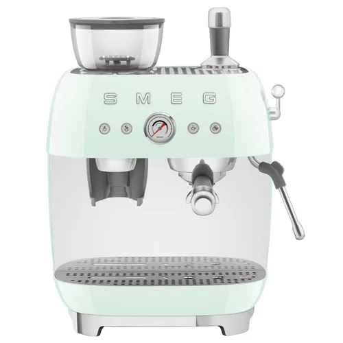 Кавомашина Smeg еспресо з вбудованою кавомолкою пастельно-зелений