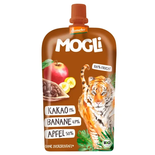 Пюре Mogli з бананом, какао і яблуком органічне 120г