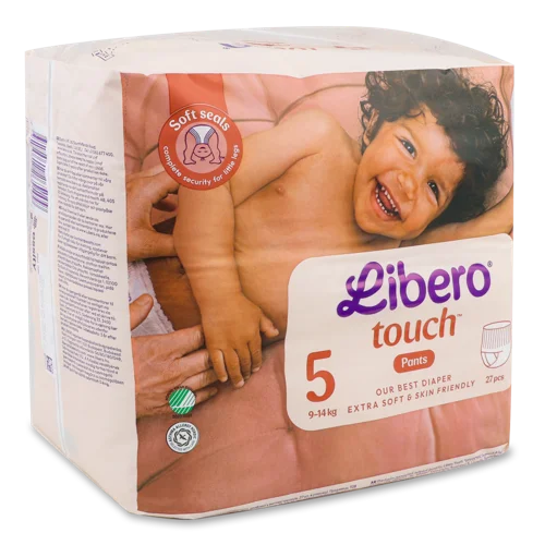 Дитячі Трусики-підгузники Touch Libero, 9-14 кг, 27 шт, в/ґ