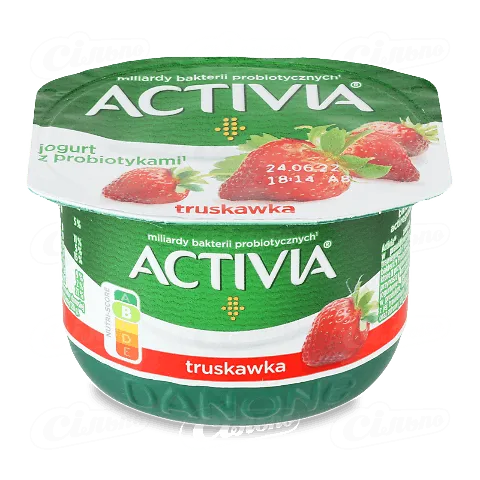 Біфідойогурт «Активіа» полуниця 2,9%, 120г