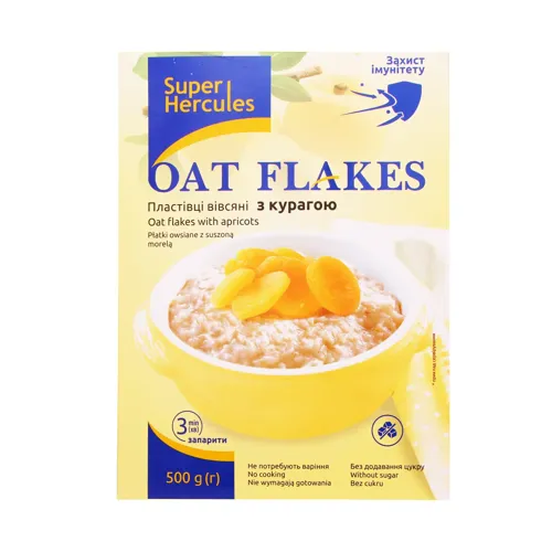 Пластівці вівсяні з курагою Ніжні Добродія к/у 500г