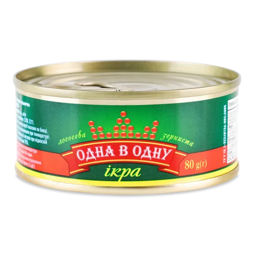 Ікра Лососева Зерниста Вищого Ґатунку, з/б 80г