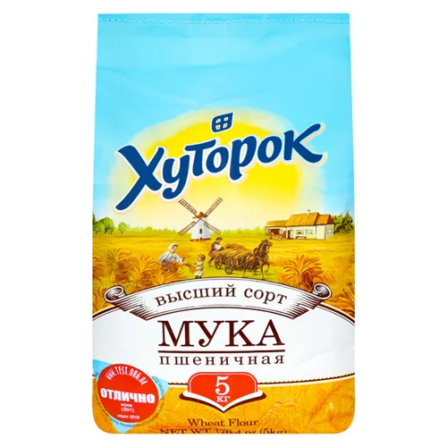 Борошно Хуторок пшеничне вищого гатунку 5кг