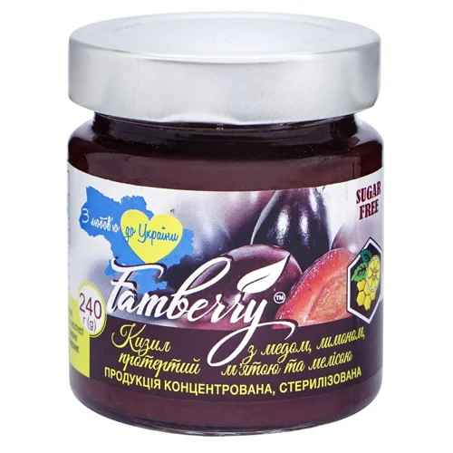 Кизил протертий з медом та лимоном Famberry 240г