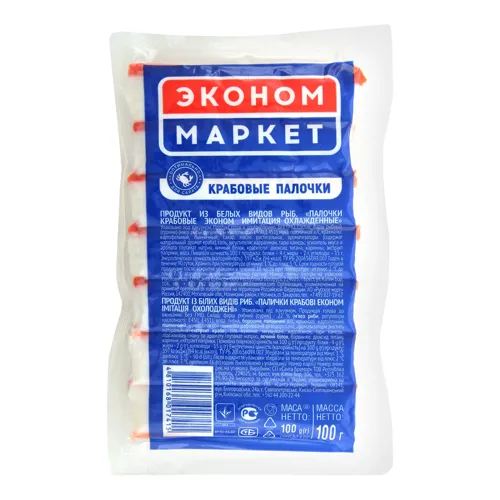 Палички крабові «Эконом маркет» охолоджені в упаковці 100г