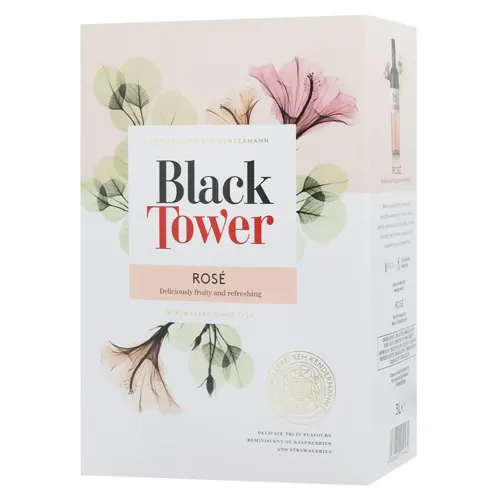 Вино Black Tower Rose рожеве напівсолодке 9,5% 3л
