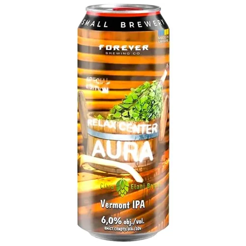Пиво Forever Relax Aura світле нефільтроване 6% 0,5л