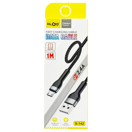 Кабель Klgo для передачі даних Android-Mirco USB 1м S-142