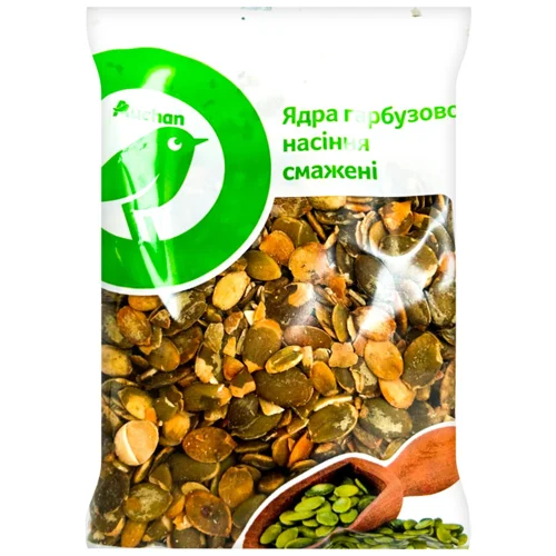 Ядра насіння гарбузового Auchan смажені 150г