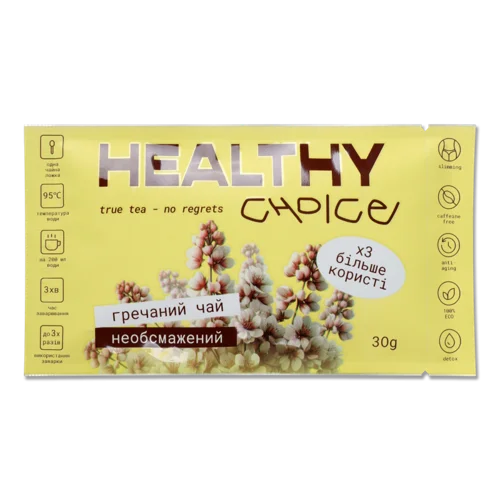 Чай Гречаний Натуральний Гранульований, Ку Цяо, Healthy Choice, м/у 30г