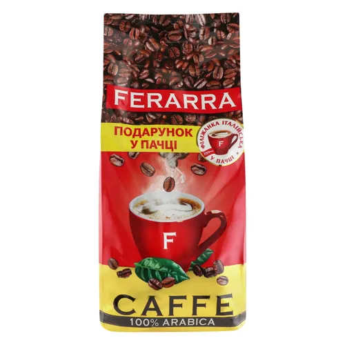 Кава натуральна смажена в зернах 100% Arabica Ferarra м/у 1000г