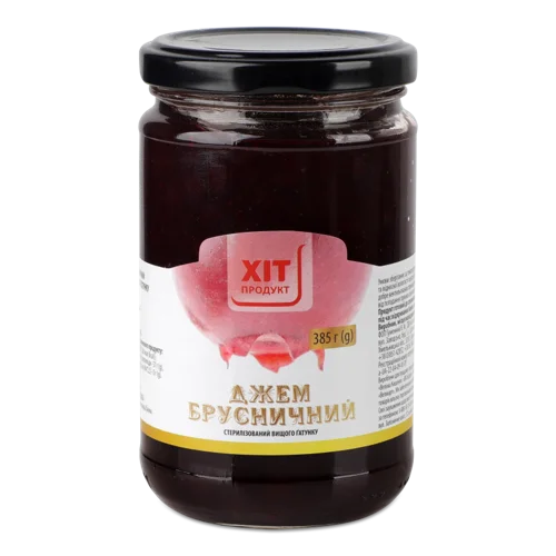 Джем Брусничний Стерилізований, c/б 385 г