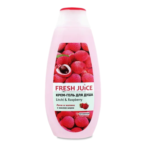 Гель для Душу Кремовий Litchi & Raspberry, Свіжий Сік, 400 мл