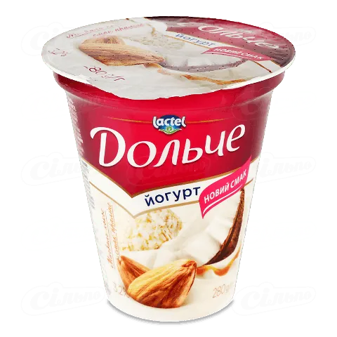 Йогурт Дольче мигдаль кокос смак праліне 3,2%, 280г