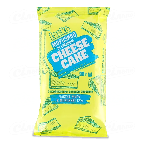 Морозиво Laska зі смаком cheesecake 12%, 90г