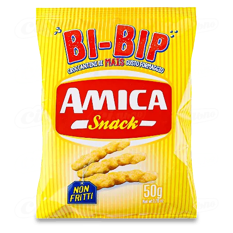 Снеки Amica BI-BIP кукурудзяні зі смаком сиру, 50г