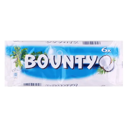 Цукерка з м'якоттю кокосу, вкрита молочним шоколадом Bounty м/у 6х28.5г