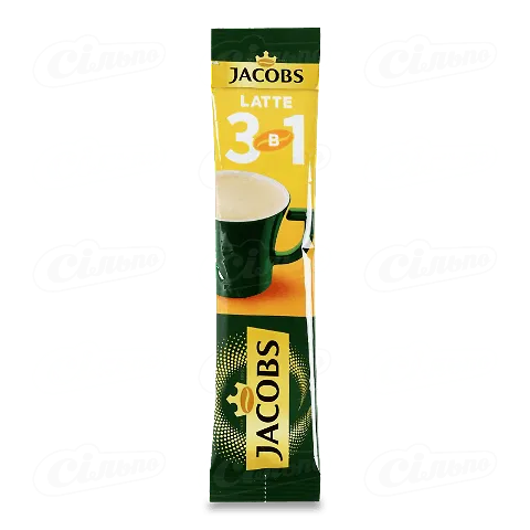 Кава розчинна Jacobs Latte 3в1 Latte в стіках 13г