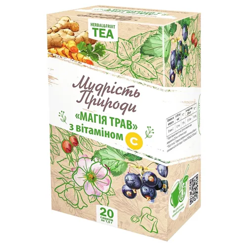 Чай фруктово-трав'яний Мудрість Природи Магія трав з вітаміном С 1,5г*20шт