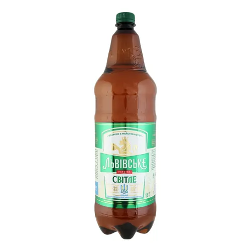 Пиво 1.8л 4.5% пастеризоване Світле Львівське