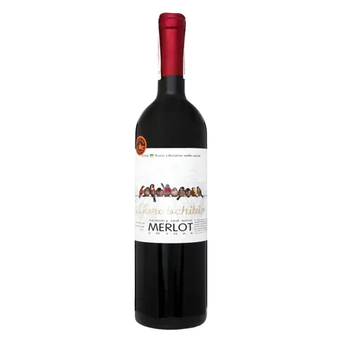 Вино 0.75л 9-12% червоне напівсухе Merlot Cotnar Gorobchiki пл