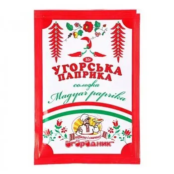 Паприка угорська червона солодка Огородник мелена 80г