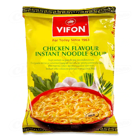 Вермішель швидкого приготування «Vifon» зі смаком курки, негостра 60г