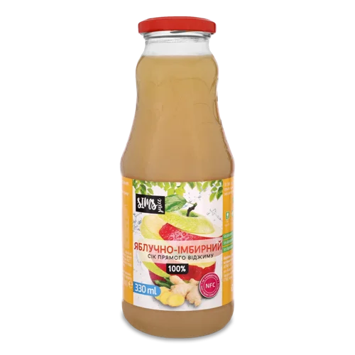 Сік Яблучно-Імбирний Неосвітлений Пастеризований, с/пл 330мл
