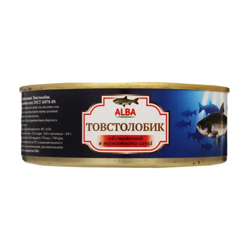Товстолобик в томатному соусі Alba ж/б 240г