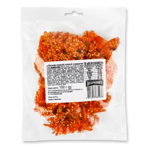 Сушений Кальмар Солоний З Кунжутом, в/с, 100г