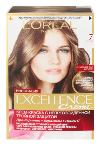 Крем-фарба Для Волосся Excellence Русявий №7, Вищий Ґатунок, 60 мл