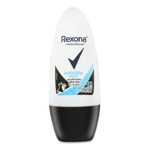 Антиперспірант Кульковий Invisible Aqua Rexona, Вищого Ґатунку, 50 мл
