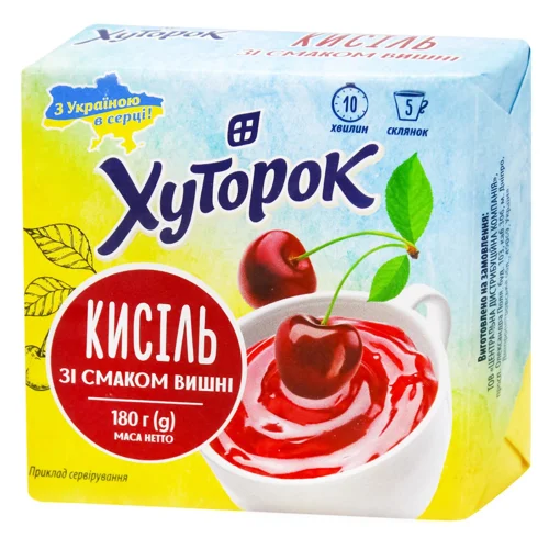 Кисіль зі смаком вишні Хуторок 180г